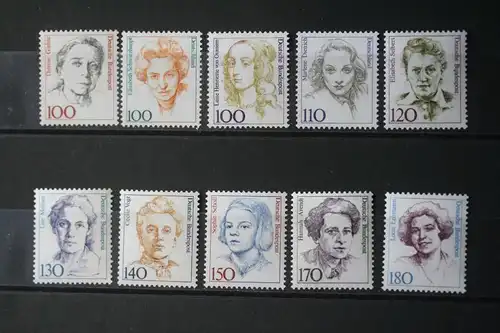 Freimarken, Dauerserie Deutschland: 1986-1998: Frauen der deutschen Geschichte (Komplette Serie in DM-Währung; 31 Werte