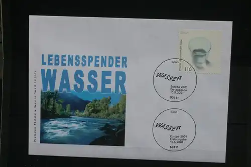 Ersttagsbrief Künstler- Ersttagsbrief FDC der Deutsche Postphilatelie: Europamarke Wasser
