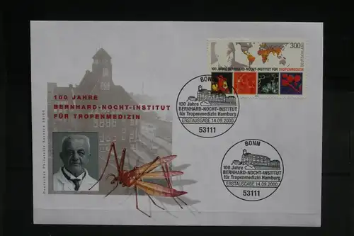 Ersttagsbrief Künstler- Ersttagsbrief FDC der Deutsche Postphilatelie: 100 Jahre Institut für Tropenmedizin Hamburg