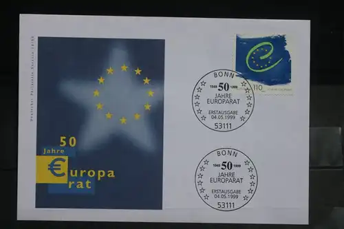 Ersttagsbrief Künstler- Ersttagsbrief FDC der Deutsche Postphilatelie: 50 Jahre Europarat