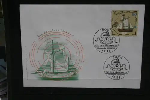 Ersttagsbrief Künstler- Ersttagsbrief FDC der Deutsche Postphilatelie: Tag der Briefmarke 1998