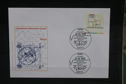 Ersttagsbrief Künstler- Ersttagsbrief FDC der Deutsche Postphilatelie: Internationaler Mathematiker-Kongress