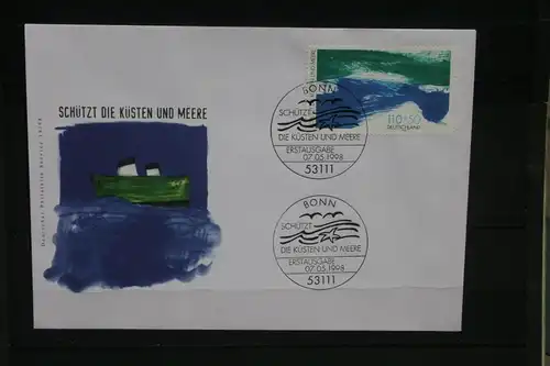 Ersttagsbrief Künstler- Ersttagsbrief FDC der Deutsche Postphilatelie: Schützt die Küsten und Meere
