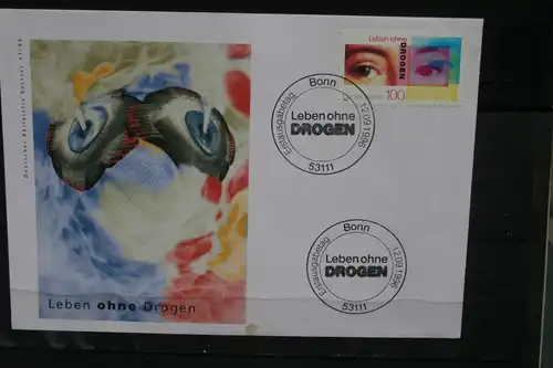 Ersttagsbrief Künstler- Ersttagsbrief FDC der Deutsche Postphilatelie: Leben ohne Drogen