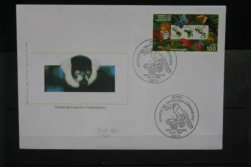 Ersttagsbrief Künstler- Ersttagsbrief FDC der Deutsche Postphilatelie: Schützt die Tropischen Lebensräume