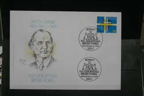 Ersttagsbrief Künstler- Ersttagsbrief FDC der Deutsche Postphilatelie: 100. Geburtstag Birger Forell