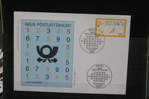 Ersttagsbrief Künstler- Ersttagsbrief FDC der Deutsche Postphilatelie: Neue Postleitzahlen