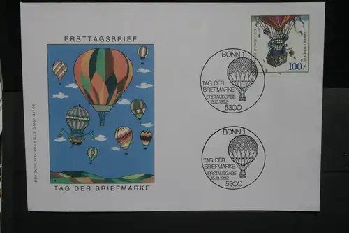 Ersttagsbrief Künstler- Ersttagsbrief FDC der Deutsche Postphilatelie: Tag der Briefmarke 1992