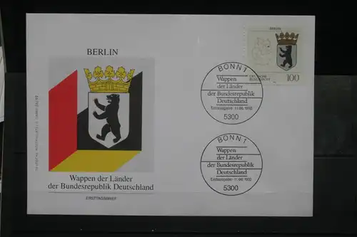 Ersttagsbrief Künstler- Ersttagsbrief FDC der Deutsche Postphilatelie: Wappen der Länder: Berlin