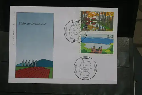 Ersttagsbrief Künstler- Ersttagsbrief FDC der Deutsche Postphilatelie: Bilder aus Deutschland: Spreewald, Eifel