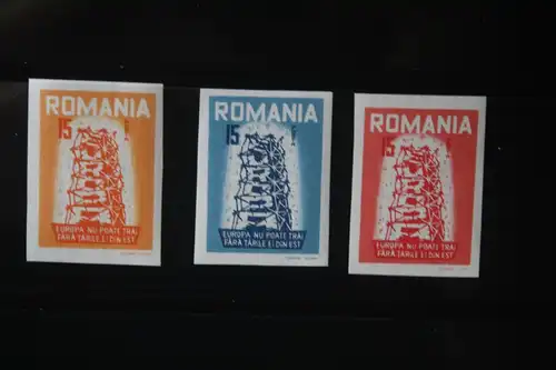 Rumänien CEPT EUROPA-UNION 1956, Propagandaausgabe, Vignette, ungezähnt, geschnitten