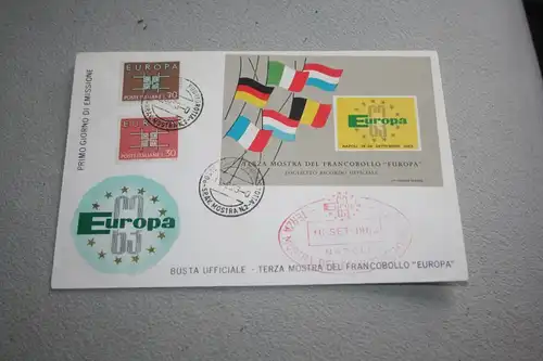 EUROPA-UNION-Mitläufer, CEPT-Mitläufer, Italien Sonderdruck-Vignette 1963