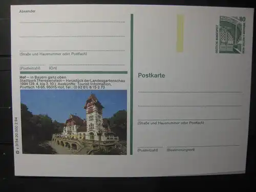 Bildpostkarte Hof in Bayern