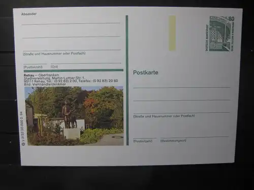 Bildpostkarte Rehau in Bayern