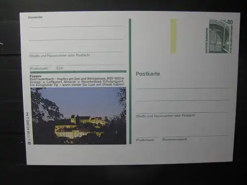 Bildpostkarte Füssen