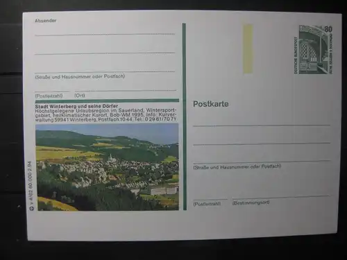 Bildpostkarte Winterberg