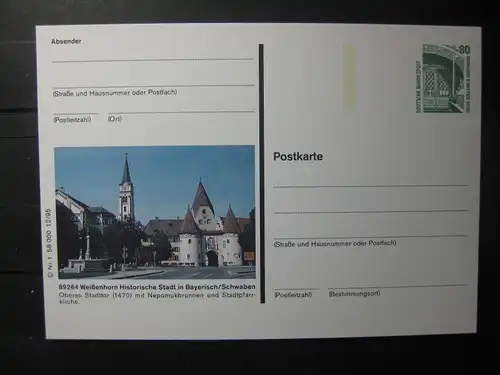 Bildpostkarte Weißenhorn