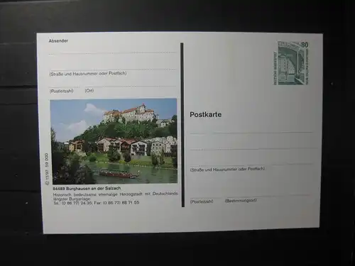 Bildpostkarte Burghausen an der Salzach