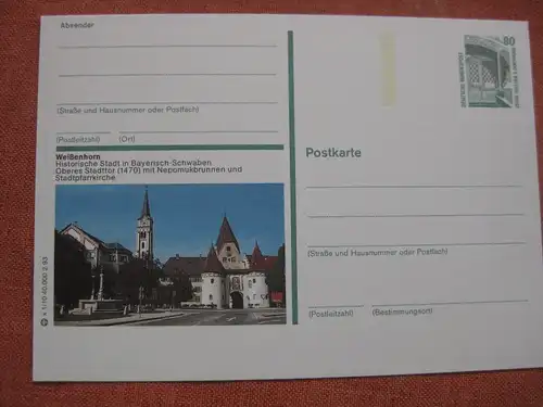 Bildpostkarte Weißenhorn