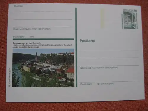 Bildpostkarte Burghausen