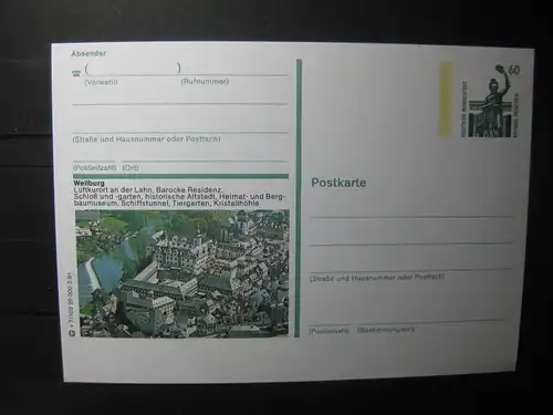 Bildpostkarte Weilburg