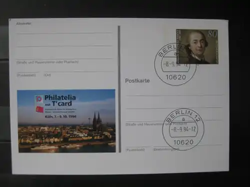 Sonderpostkarte PSo Philatelia 94 Köln