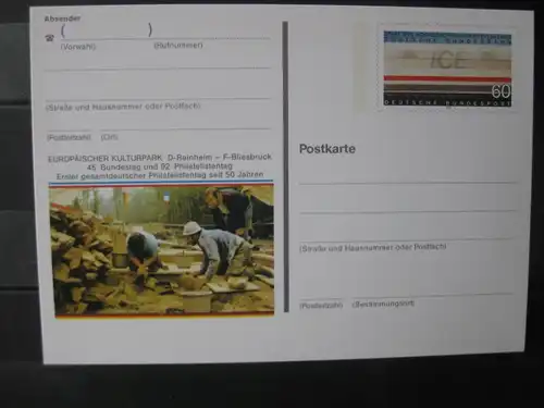 Sonderpostkarte PSo 45. Bundestag und 92. Philatelistentag