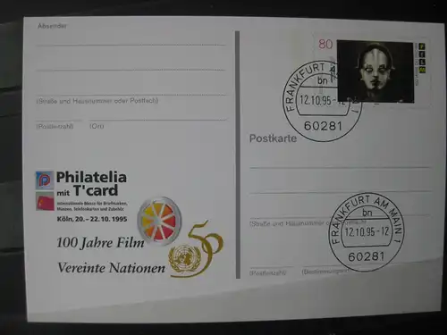 Sonderpostkarte PSo Philatelia 95 Köln