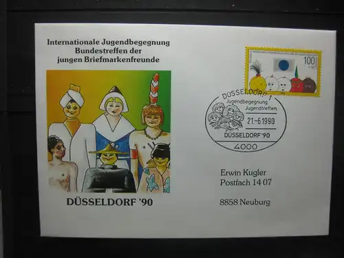 Briefmarkenausstellung der Jugend 1990 in Düsseldorf, FDC