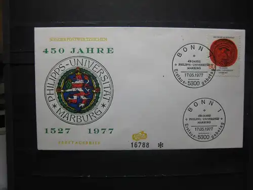 450 Jahre Universität Marburg 1977, FDC