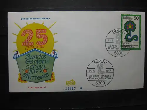 25 Jahre Bundesgartenschau 1977 Stuttgart, FDC