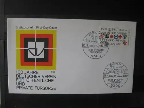 Fürsorge  1980 Ersttagsbrief ; FDC