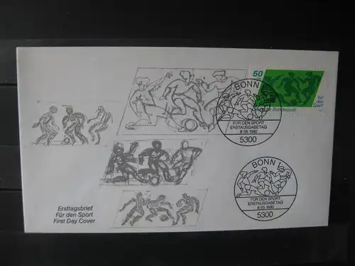 Sporthilfe 1980 Ersttagsbrief ; FDC