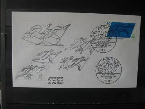 Sporthilfe 1980 Ersttagsbrief ; FDC