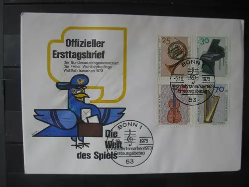 Wohlfahrt 1973 Ersttagsbrief ; Offizieller FDC