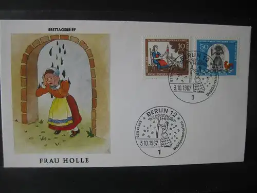 Wohlfahrtsmarken 1967 Berlin,  FDC 