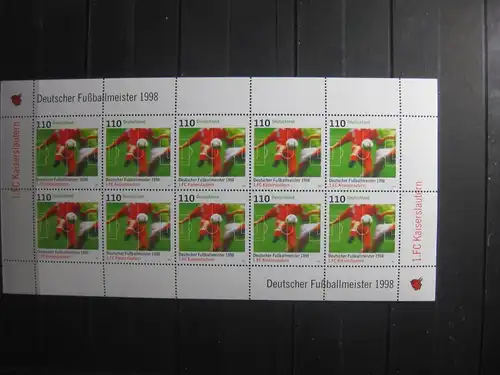 Deutscher Fußballmeister 1998 1. FC Kaiserslautern; 10er-Bogen