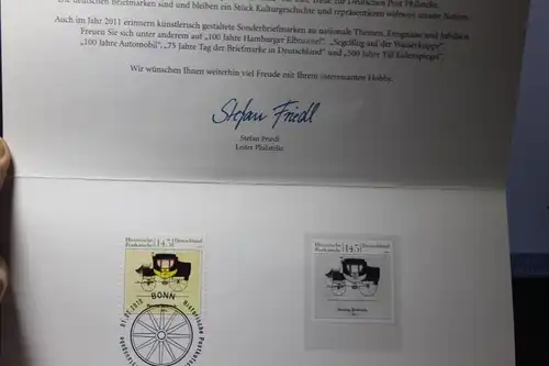 Deutsche Post, Dankeschön Karte 2010 mit Schwarzdruckmarke und Originalmarke