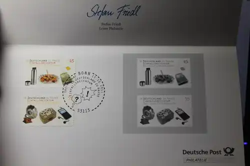 Deutsche Post, Dankeschön Karte 2011 mit Schwarzdruckmarke und Originalmarke