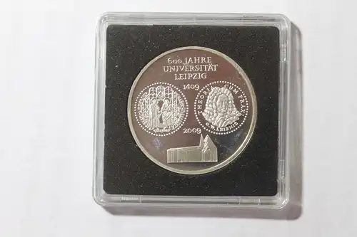 10 EURO Silbermünze 600 Jahre Universität Leipzig, Polierte Platte, Spiegelglanz