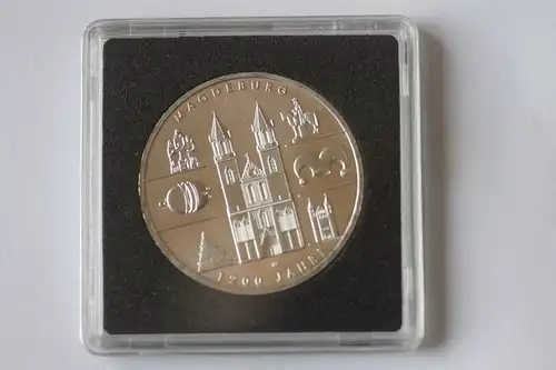 10 EURO Silbermünze 1200 Jahre Magdeburg; Polierte Platte, Spiegelglanz