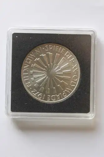 10 DM Silbermünze Olympiade 1972 in München; 1970 J, stg