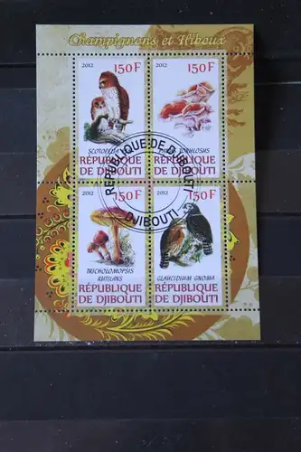 Raubvögel, Vögel, Pilze, Blockausgabe Djibouti 2012