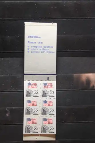 USA, Markenheft; 6 x 20 c