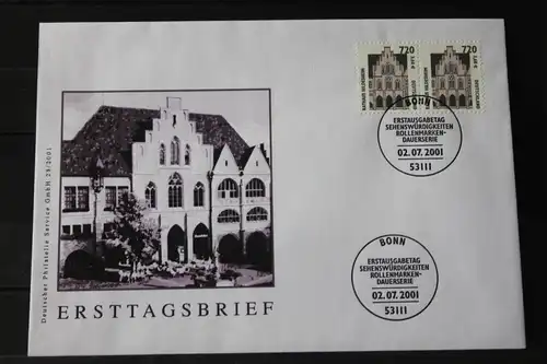 Ersttagsbrief Künstler- Ersttagsbrief FDC der Deutsche Postphilatelie: Freimarke: Sehenswürdigkeiten