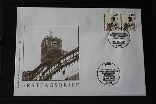 Ersttagsbrief Künstler- Ersttagsbrief FDC der Deutsche Postphilatelie: Freimarke: Sehenswürdigkeiten