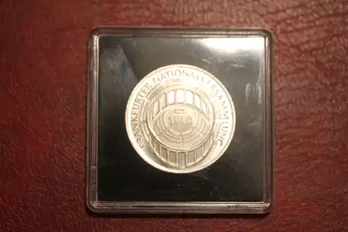5 DM Silbermünze Gedenkmünze Frankfurter Nationalversammlung 1973, in besonderer Kapsel (siehe Artikelbeschreibung), Ausführung stg
