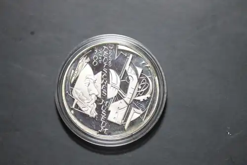 10 Euro Silbermünze Deutsches Museum, Polierte Platte, PP