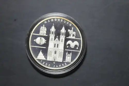 10 Euro Silbermünze 1200 Jahre Magdeburg, Polierte Platte, PP