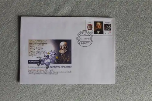 Umschlag mit Sonderwertstempel; USo 107; Nobelpreis für Chemie, 2005